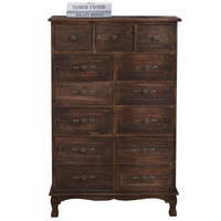 Armoire de salon en bois massif style Vintage, avec tiroirs et portes, commode de rangement pour l'entrée