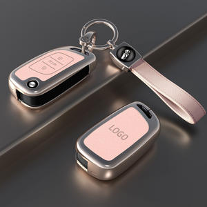 Funda Protectora de Aleación de Zinc y Cuero para Llave de Coche <span class=keywords><strong>Citroen</strong></span> <span class=keywords><strong>C3</strong></span> C5, Fabricada en China, con Llavero - Product Image 3