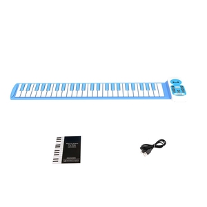 Vente flash : Piano portable pliable et flexible pour enfants, 49 touches, avec haut-parleur, <span class=keywords><strong>clavier</strong></span> <span class=keywords><strong>MIDI</strong></span> - Product Image 3