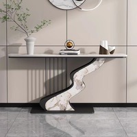 Table de console moderne et simple nordique de luxe légère armoire d'entrée pour décoration de demi-cercle de couloir d'entrée