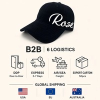 Casquette de baseball personnalisée brodée de roses, 6 panneaux, en sergé de coton, réglable, style vintage minimaliste, vente en gros, OEM, faible MOQ