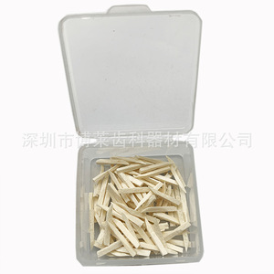 Paquete de 100 Cuñas Dentales de Plástico para Espacios Interdentales y Cuñas de Madera con Mango de Bambú para la Higiene Bucal - Product Image 4