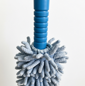 Plumeau en chenille <span class=keywords><strong>bleu</strong></span> avec manche ergonomique, tête en fibres douces pour ventilateurs de plafond et stores, outil de dépoussiérage lavable et réutilisable - Product Image 4