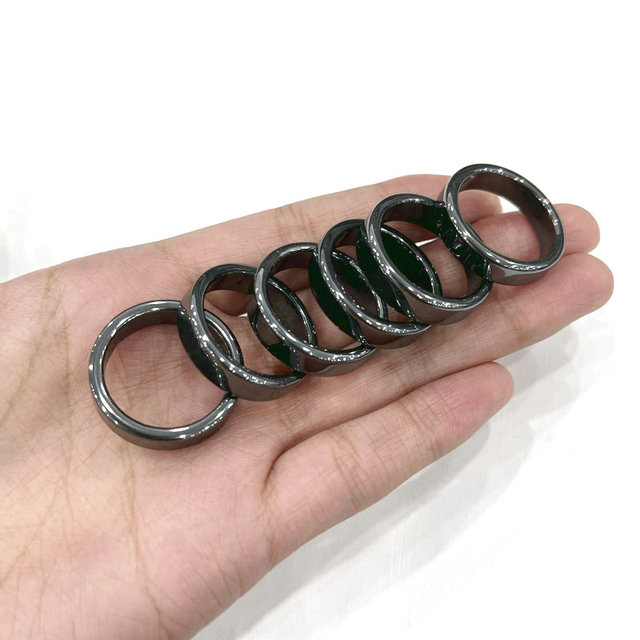 Wholesale Sliver Healing Terahertz Energy Power Stone Rings for Jewelry Accessories Gifts
