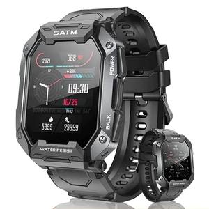 Rough C20 Smartwatch Reloj Inteligente 1.71 pouces Sport de plein air 5ATM hommes étanche Style <span class=keywords><strong>militaire</strong></span> C20 montre intelligente - Product Image 1