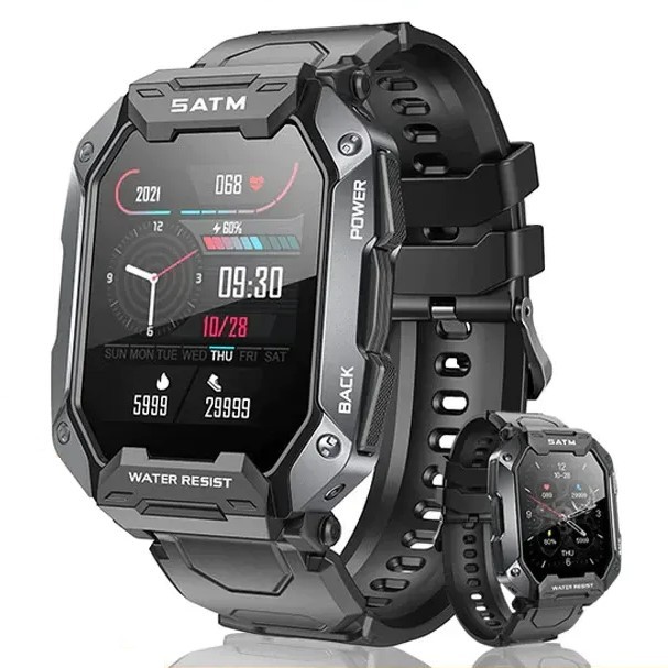 Rough C20 Smartwatch Reloj Inteligente 1.71inch Outdoor Sport 5ATM Men Waterproof Militarying Style C20 Smart Watch