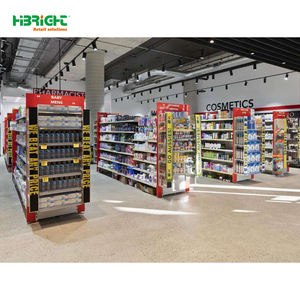 מדף מתכת חד-צדדי בעל 6 מדפים, מדפים מלאים, לעומס קל, רוחב 1000 מ\\\"מ, מתאים לחנויות מכולת וחנויות נוחות - Product Image 1