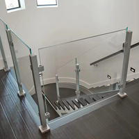 Reilbu Outdoor-Geländer Edelstahl-Glasbalustrade Handlauf Balkon
