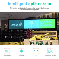 37.6 inç streç LCD Bar reklam geniş dokunmatik ekran perakende raf monitör şerit dijital tabela raf kenar afiş LCD
