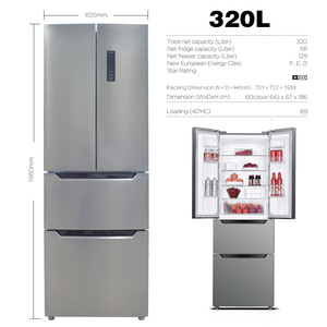 French Style 4-Door Stainless Steel Household <b>Refrigerator</b> Water Dispenser Air-Cooled Frost-Free Variable Frequency Stainless St - Product Image 2