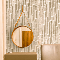 Panneau mural décoratif en pierre PU, effet pierre empilée, style moderne minimaliste, 1200*600mm, usage résidentiel et commercial