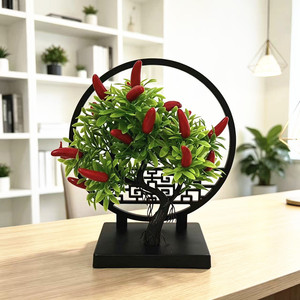 Árbol de Frutas Artificial Paulon Bonsái de 10cm-30cm, Decoración de Plástico para Interiores, Hogar, Oficina, Sala de Estar, Entrada - Product Image 1