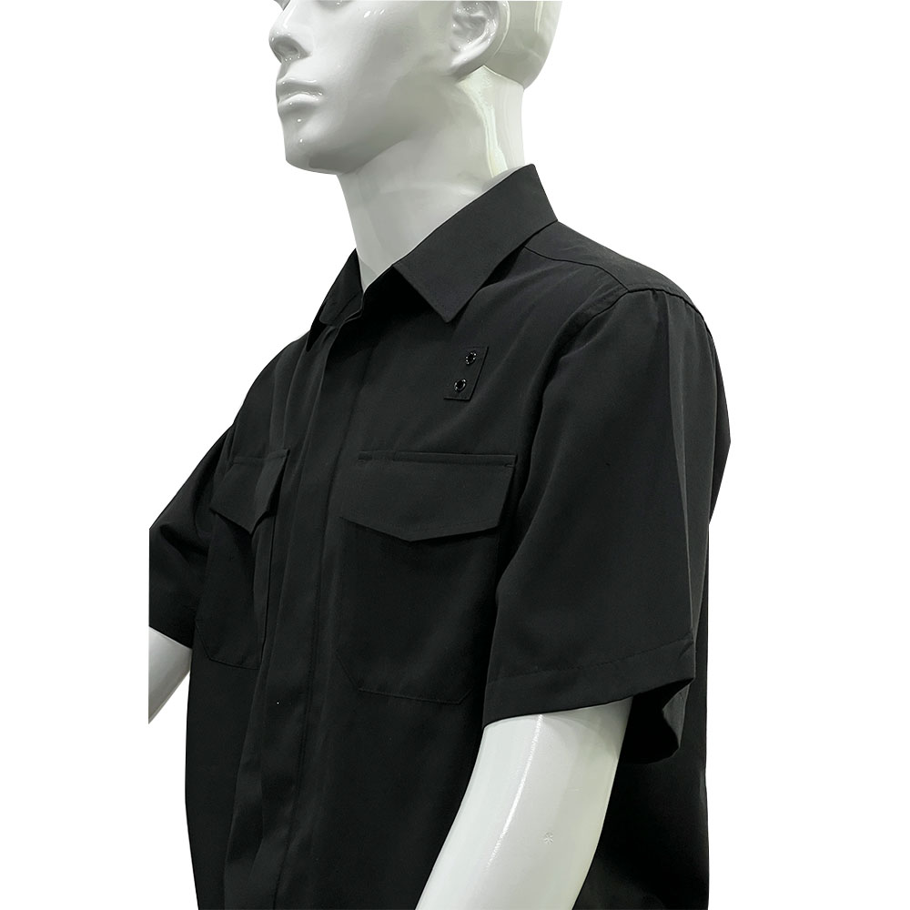 Uniforme de seguridad 65% polyester 35% cotton ultra comfortable durable short sleeve ripstop Dark Security Uniform Shirts