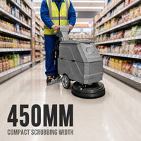 Nettoyeur de sols CleanHorse H20 pour hôtel, machine à balayer les sols, alimentée par batterie, pour restaurant, bureau, immeuble, 2300 ㎡ Machine de nettoyage des sols