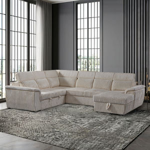 Conjunto de sofá en forma de U con marco de madera de tipo nórdico, muebles para sala de estar, sofá cama extensible para Hotel con sofá de almacenamiento - Product Image 6