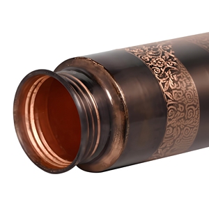 100% <b>Copper</b> Eco-Friendly Dishwasher Safe <b>Screw</b>-On Cap Classic Design Home & Outdoor & Travel & Car Use Water Bottle - Product Image 4