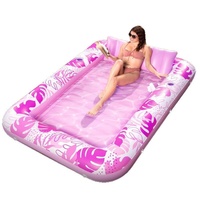 Lit flottant gonflable double extra-large en forme de feuille d'érable pour adultes, avec dossier, pour la baignade, les jeux aquatiques, le bain de soleil, la détente dans la piscine, fabriqué en Chine