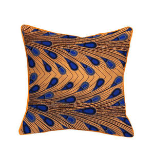 Funda de Almohada con Estampado Kizomba Samakaka Ankara, Tela Africana con Patrón de Cera para Diseño de Cojines, Decoración del Hogar - Product Image 3