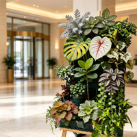 Support de plantes vert multicouche en plastique pour légumes et fleurs, étagère à pots sur pied pour balcon extérieur, mur de fleurs mobile pour jardin domestique