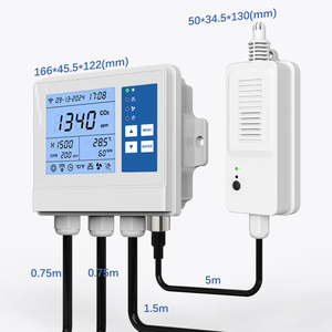 Điều khiển kép CO2 Điều chỉnh Inline Quạt thông gió kỹ thuật số LCD trong nhà nhà kính phát triển Lều Wifi nhiệt độ tạo độ ẩm cho phát triển phòng - Product Image 6