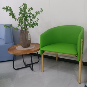 Silla de Negociación de Tela Verde, Silla Individual para Sala de Espera de Oficina - Product Image 1