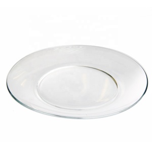 Bonne qualité 11 pouces plaine plat à dîner en <span class=keywords><strong>verre</strong></span> plaque - Product Image 2