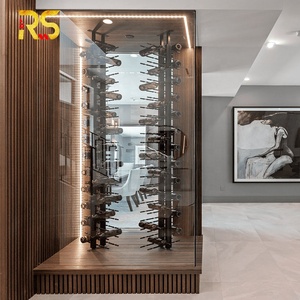 लिविंग रूम फ्लोर पर फ्लोटिंग वाइन स्टोरेज रैक आधुनिक वाइन बोतल धारक का प्रदर्शन घर के लिए शराब रैक - Product Image 4