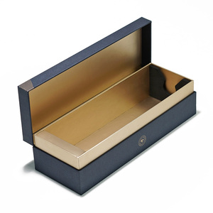 Caja de Regalo Rígida <span class=keywords><strong>Azul</strong></span> Oscuro Personalizada de Lujo con Logotipo Estampado en Caliente y Acabado Mate para Botellas de Vino y Empaquetado Minorista Premium - Product Image 6