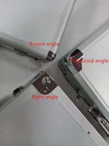 Mallette rigide en aluminium avec serrure à combinaison, mallette de <span class=keywords><strong>peinture</strong></span> personnalisée pour instrument d'angle rond, tendance - Product Image 3