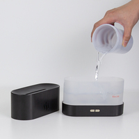 Vente chaude 180ml Mini Flamme Diffuseur Humidificateur Ultrasonique Usb Feu Huile Essentielle Aroma Diffuseur Avec Flamme