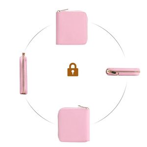 <span class=keywords><strong>Portafoglio</strong></span> Unisex in PU con Cerniera Corta e Blocco RFID Personalizzabile con Logo, Regalo Aziendale 11x11cm - Product Image 4