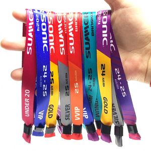 Pulseras Personalizadas Baratas con Impresión por Sublimación, Pulseras de Tela para Festivales, Pulseras VIP para Eventos - Product Image 1