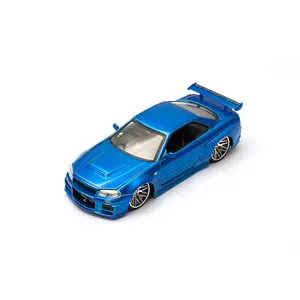 Super voiture de sport japonaise Miniature1:32 modèle de GT-R34 de voiture en métal moulé sous pression voiture garçon jouet pour Collection véhicules jouets moulés sous pression cadeau