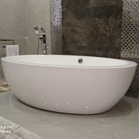 Durable classique autoportante de luxe grand massage acrylique baignoire Pédicure Spa ovale Bol style Européen