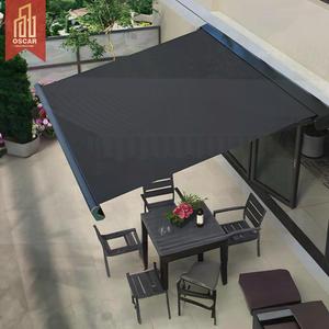 Auvent en alliage d'aluminium avec télécommande et cassette intégrale, idéal <span class=keywords><strong>pour</strong></span> villa, boutique, patio, avec éclairage LED, auvent à cassette intégrale - Product Image 1