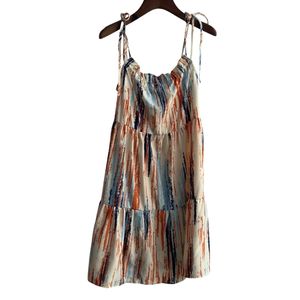 <span class=keywords><strong>Aloha</strong></span> stampato su misura stile <span class=keywords><strong>Hawaii</strong></span> 100% Rayon donna cravatta abito Mini abito sottoveste stile signora a strati per le vacanze - Product Image 4