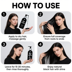 แชมพูสระ<span class=keywords><strong>ผม</strong></span>สีดำมืออาชีพ | 100% ปกปิดสีเทา | สูตรบำรุงผิว | สำหรับผู้ชายและผู้หญิง - Product Image 4