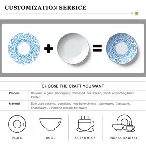 Set Perlengkapan Makan Keramik Porselen 2 Orang Motif Tanaman Gaya Amerika Klasik Modern Mewah Warna Putih Tahan Lama Dapat Digunakan Kembali di Mesin Cuci Piring - Product Image 6