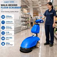Autolaveuse autoportée 350 mm avec une efficacité de 1350 m²/h et une pression de brosse de 25 kg pour le nettoyage de petites surfaces