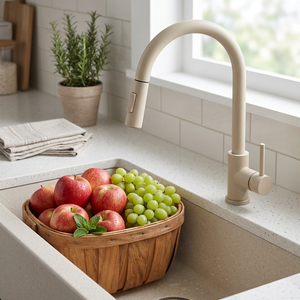 Modern Brass Multifunction Kitchen Sink Faucet