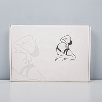 Boîte d'emballage en carton pliable personnalisée avec logo imprimé, recyclable, pour sous-vêtements, vêtements, cadeaux, avec laminage mat pour vêtements