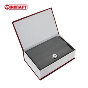 Portable Book Safe Box with Key Hidden Safety Storage Compartment Steel Small Security Book Safe Box