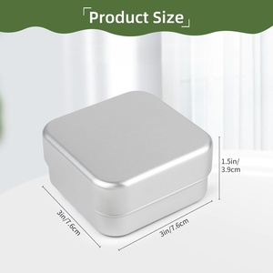 Portasapone da Viaggio in <span class=keywords><strong>Alluminio</strong></span> con Coperchio; Porta Sapone Quadrato, Portatile, Impermeabile in Metallo, Adatto per Casa o Viaggio - Product Image 2