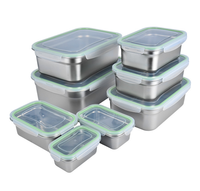 Boîte à lunch en acier inoxydable 304 de haute qualité avec récipient de stockage scellé Cadeau de qualité à compartiment unique de qualité alimentaire avec couvercle