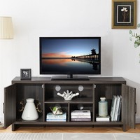 Meuble TV moderne personnalisé de style nouveau avec étagère de rangement, meuble TV en bois avec porte pour salon, chambre à coucher