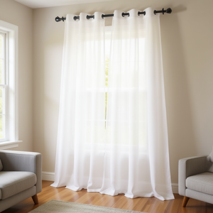 Cortinas de Voile Blancas de 2.30m, Translúcidas, Modernas, para Sala de Estar - Product Image 2