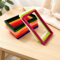MILAIYOU Porte-cartes de crédit et d'identité en silicone personnalisable, anti-RFID, sans fermeture, pour transfert thermique/sérigraphie/laser