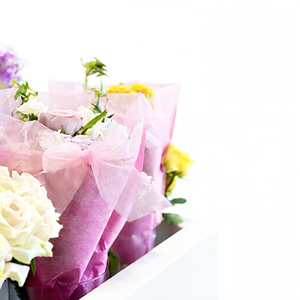 Manicotti <span class=keywords><strong>in</strong></span> <span class=keywords><strong>Organza</strong></span> Non Tessuta Riciclabile con Stampa per Bouquet di Fiori Freschi, Uso <span class=keywords><strong>in</strong></span> Supermercato - Product Image 4