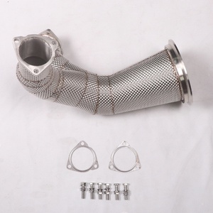 For Audi S4 S5 3.0T with Heat Shield Exhaust Downpipe 2019-2022 B9 Heat Shield Exhaust Downpipe Performance Exhaust Header - Product Image 3