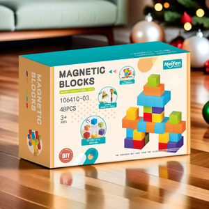 Bloques de Construcción Magnéticos de Plástico DIY, Juguete Educativo de Construcción Manual para Niños de 4 a 6 Años - Product Image 1